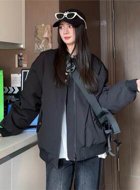 美式复古棒球棉服秋冬季2