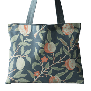 威廉大号横版拉链帆布包复古单肩包通勤包购物袋上学书包来图定制