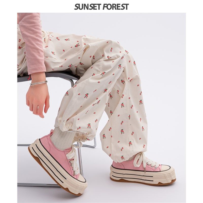 落日森林厚底帆布鞋女经典2024夏季新款百搭休闲板鞋增高小白鞋子,女鞋,时尚休闲鞋,淘宝优惠券,粉丝福利购,淘宝优惠卷