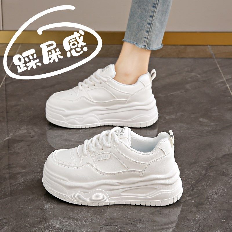 女鞋2025新款春季厚底小白鞋34码松糕休闲板鞋配裙子增高运动鞋子,女鞋,休闲板鞋,淘宝优惠券,粉丝福利购,淘宝优惠卷