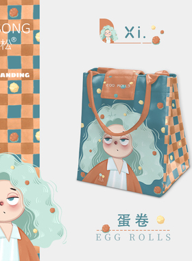 奥松xi便当带女通勤学生上班族保温可携式手提便当包日系可爱高颜