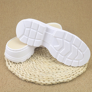 手工钩鞋鞋底女厚底爹爹底聚氨酯防滑耐磨钩凉鞋钩底春秋黑底居家