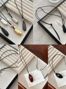 男女通用新款简约水滴形吊项链