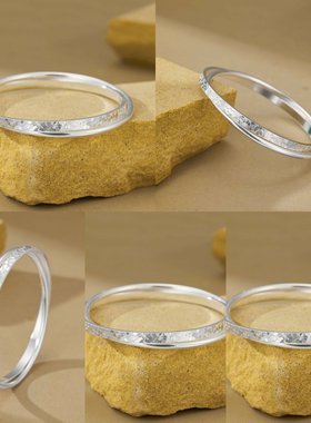 甜美铜新款双环碎冰冰竹节手镯