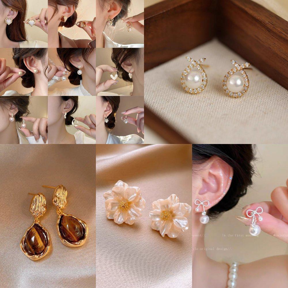 轻奢感耳环女2025新款风小众设计感珍珠耳钉百搭耳饰,饰品/流行首饰/时尚饰品新,耳钉,淘宝优惠券,粉丝福利购,淘宝优惠卷