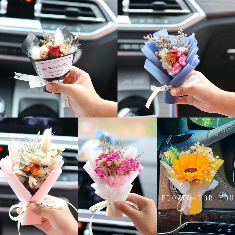 迷你花束永生车内装饰出风口伴手