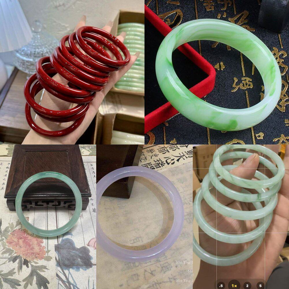 天山翠粗款圆条玻璃镯冰种白月光仿玉随手镯古风仙气不掉色玉髓