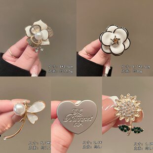 新款 胸针感轻奢小众简约气质固定衣服别针西装珍珠服饰配饰锌合