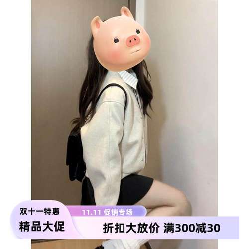 感香风棒球服外套早CAW46608秋季205新款小女个子2小韩系羽绒服