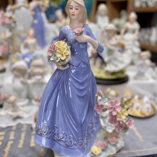 欧式酒柜电视柜装饰品工艺品家居饰品小摆设陶瓷雕塑摆件西洋美女