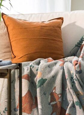 披盖毯全棉露营客厅沙发办公室空调毯【毯子花提户外毯折】春夏5