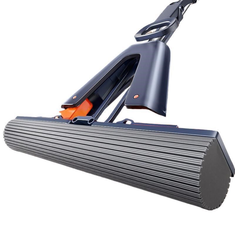 海绵拖把家用一拖净2024x新款对折式吸水胶棉头免手洗地拖布