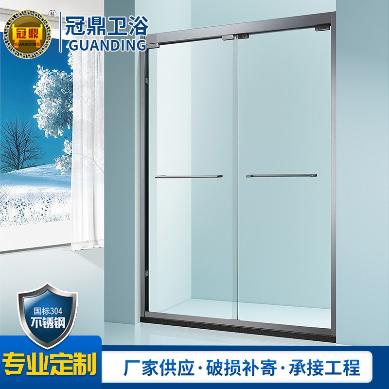 小户型卫生间钢化玻璃r隔断整体浴室简易家用酒店工程整体淋浴房