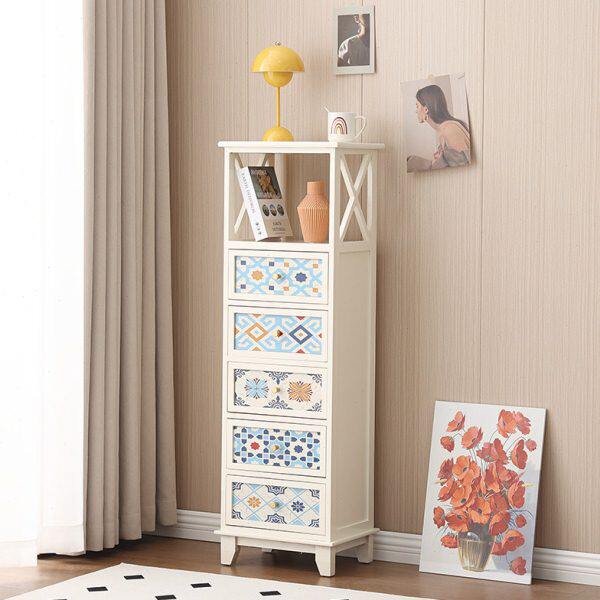 窄五斗柜迷你储物柜卧室床头柜柜子抽屉柜边柜纯实木收纳客厅木质