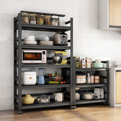 厨房置物架落地式多层微波炉架收纳架子多功能R烤箱锅架货架储物