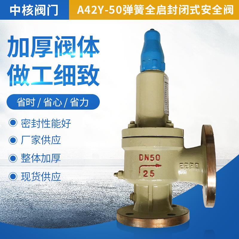 弹簧安全阀A42Y-50弹簧全启封闭式安全阀不锈钢铸钢阀门DN100