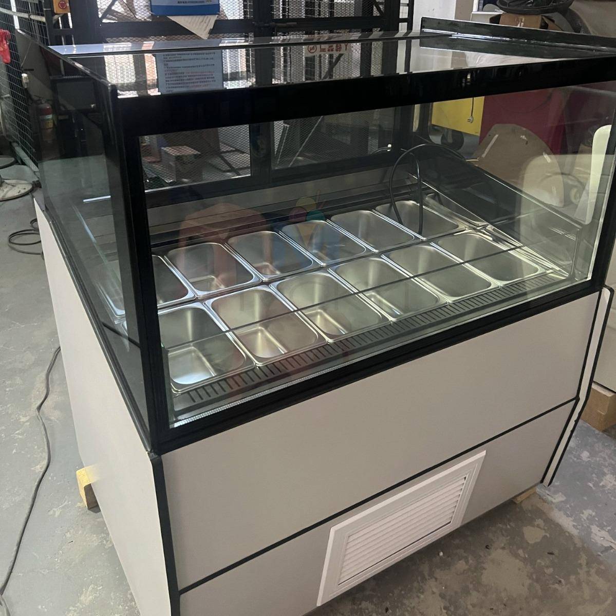 14盘商用冰淇淋柜展示柜冷藏冷冻硬冰淇淋冰激凌展示柜硬雪糕柜