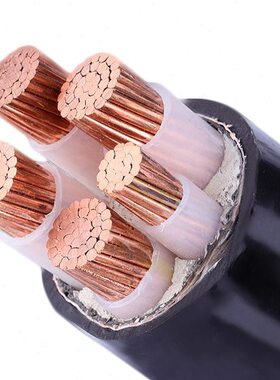 70铜芯阻*燃平铠装2K YJVV35三线方国标3电力电缆*线+相 YJVV22五