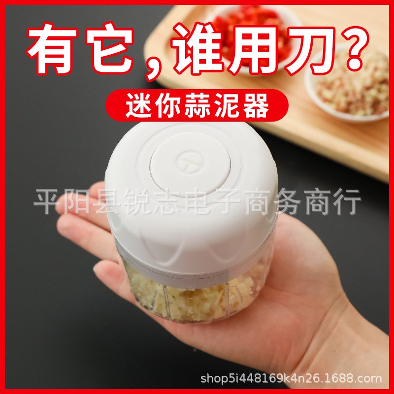 电动家用迷你捣蒜器无线电w动蒜蓉蒜泥机美味料理捣蒜器厂家直供