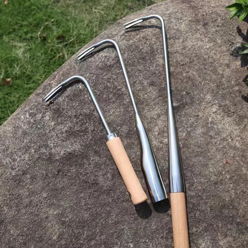 不锈钢拔草神器除草松土专用工具种花小锄L头连根拔起多功能铲草