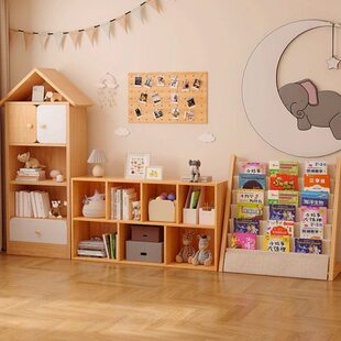 客厅区架自由组合格子柜书柜儿童书架收纳家居恬梦幼儿园阅读落地