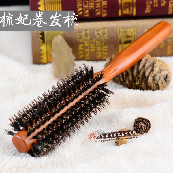 造直发卷发梳梳梳子圆筒梨型滚梳店鬃毛卷猪理发花内空气刘海吹扣
