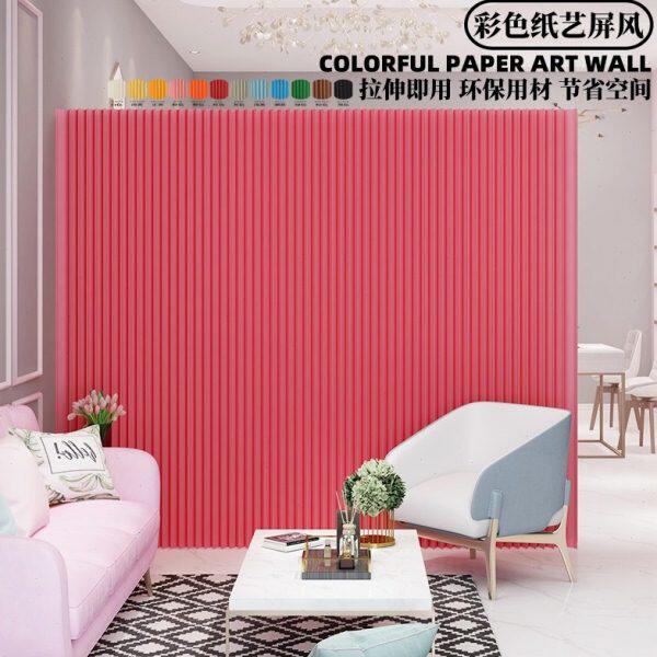 隔屏风隔断房间彩色客厅折叠隔板自办公室装简易隔断墙卧室档分隔