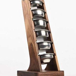 光.收咖啡粉原创碗枘5粉8整理架立体粉碗孚5收纳架黑胡桃碗架