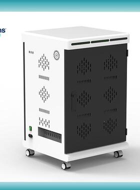 平板充电柜32位USB12W输出QC3.0充电协议刹车万向轮智能排气扇