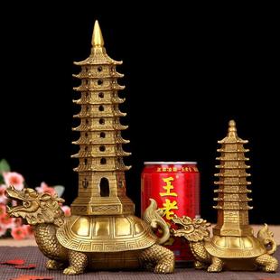 纯铜文昌塔9层铜龙龟塔龙龟葫芦风水金属工艺品摆件