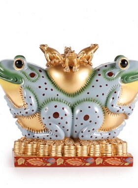 妙如意 李居明吉祥物南方大蛙财摆件八白正财位客厅摆设