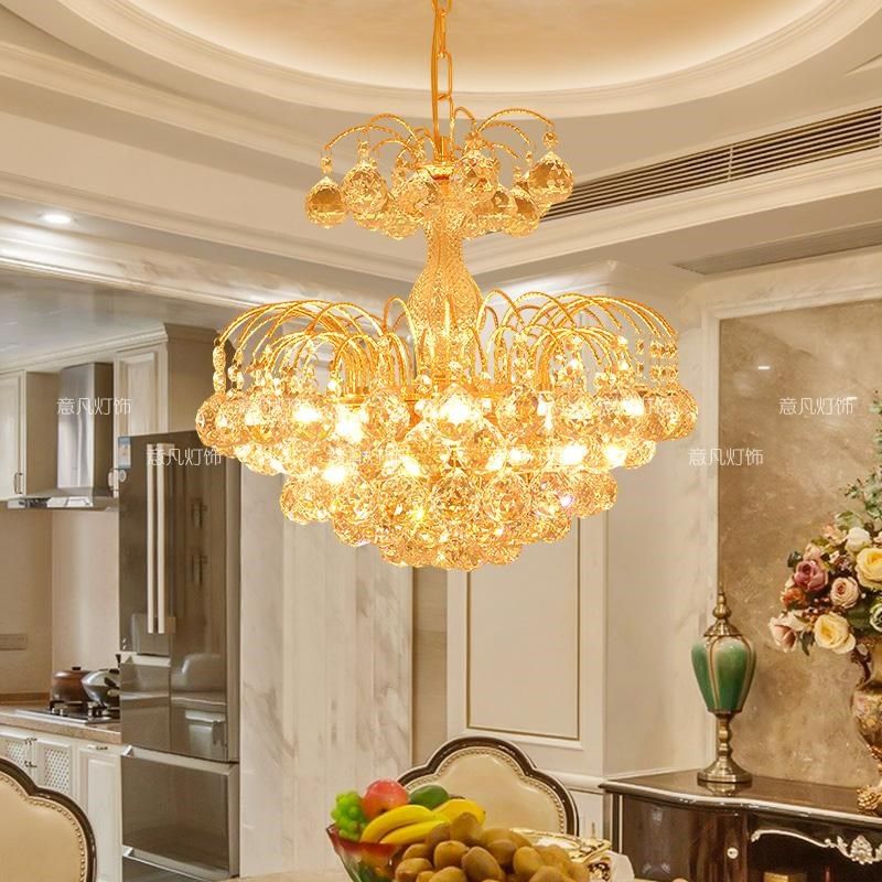 客厅吊灯水晶灯具简约现代餐厅卧室豪华大气金色圆形吸吊两用过道,家装灯饰光源,客厅吊灯,淘宝优惠券,粉丝福利购,淘宝优惠卷