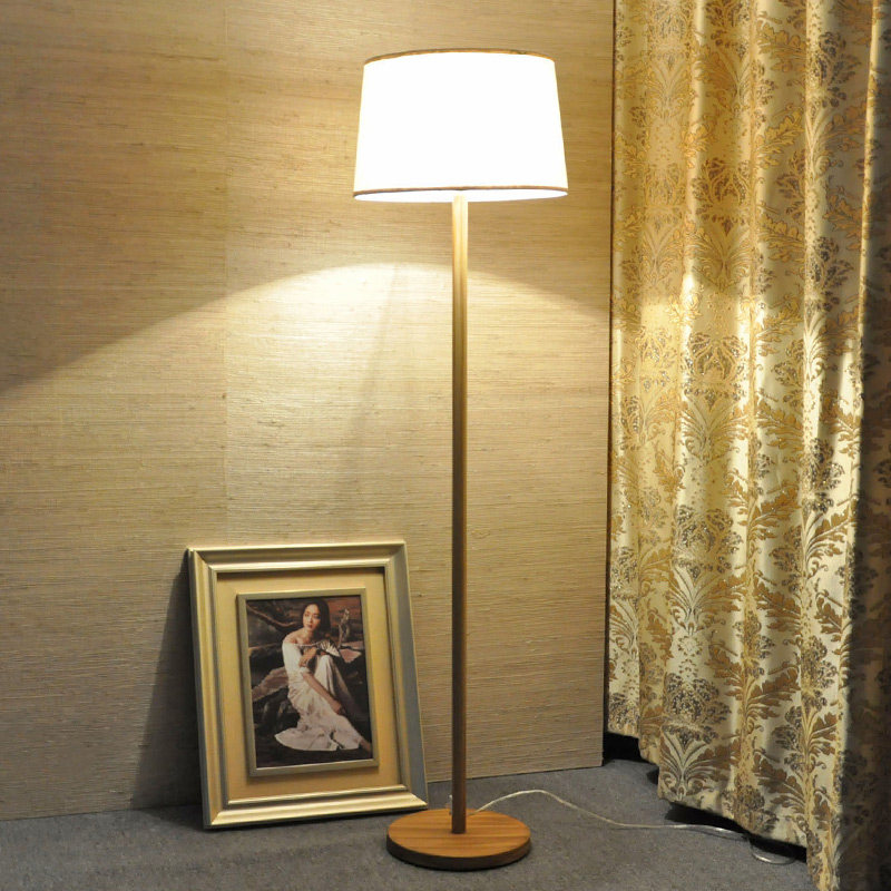 好莱仕落地灯客厅卧室床头沙发led北欧铁布艺仿木纹网红立式台灯,家装灯饰光源,装饰落地灯,淘宝优惠券,粉丝福利购,淘宝优惠卷