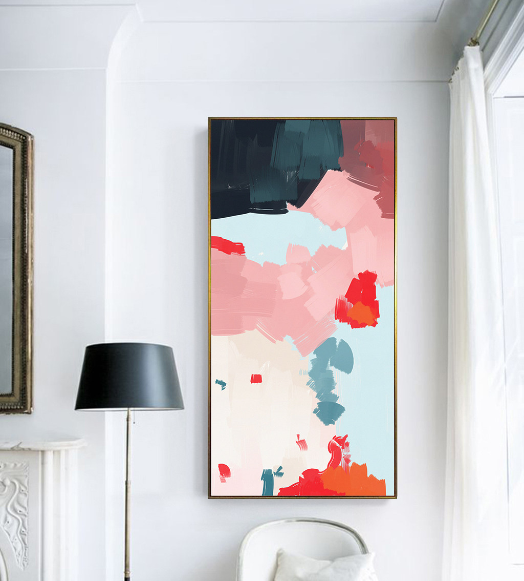 现代简约抽象玄关装饰画北欧挂画竖版走廊壁画客厅酒店创意背景画,家居饰品,现代装饰画,淘宝优惠券,粉丝福利购,淘宝优惠卷