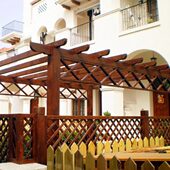 防腐木葡萄架花架子停车遮阳雨棚廊架庭院凉亭亭子户外碳化木板材