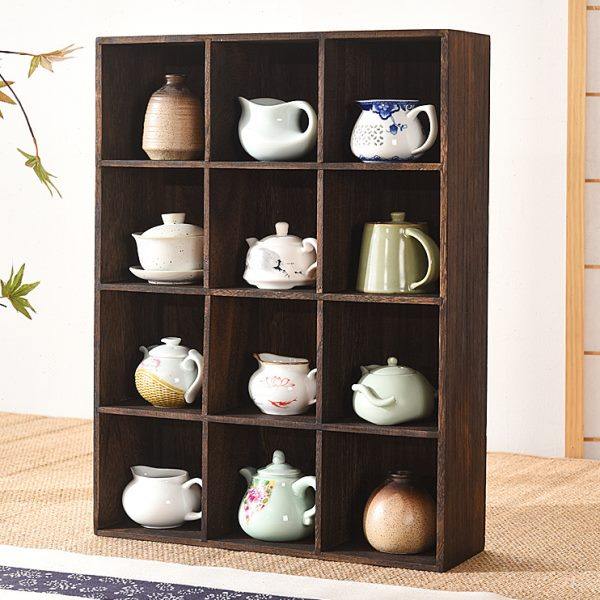实木墙上多宝阁博古架茶架子中式禅意收纳架挂墙茶具架茶壶展示架,住宅家具,多宝格/博古架,淘宝优惠券,粉丝福利购,淘宝优惠卷