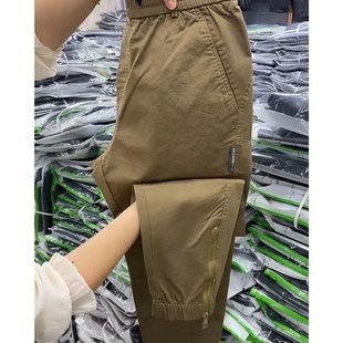 松紧腰束脚老爹裤 休闲裤 百搭小脚裤 弹力时尚 春秋季 宽松哈伦裤 男士