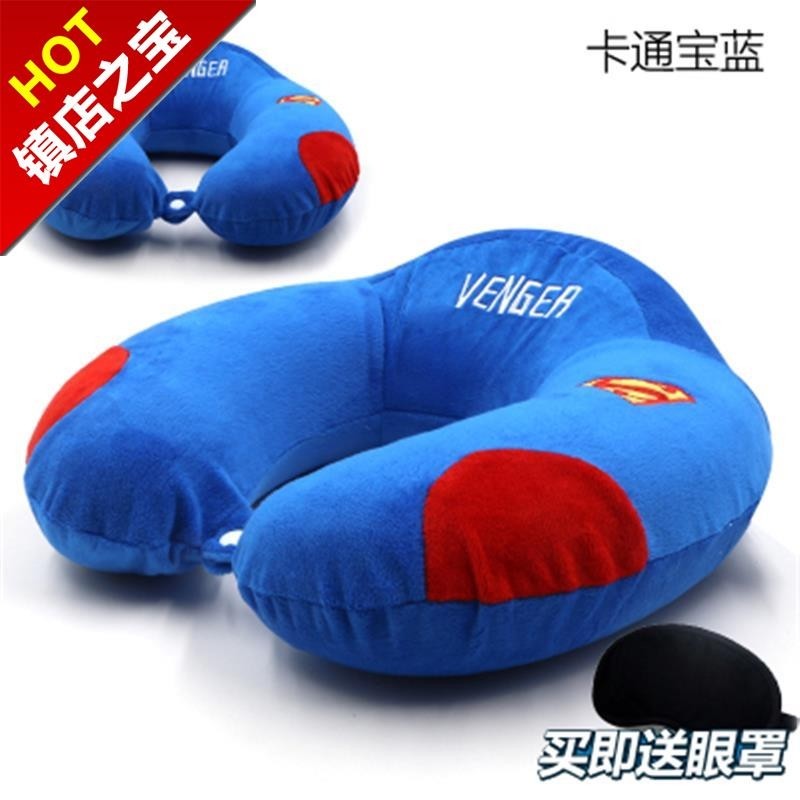 挂颈时尚小号办公室枕头颈枕柔软儿童睡u枕家用懒人护脖子u形靠枕