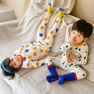 男孩衬衣 纯棉宝宝睡衣线衣线裤 儿童秋衣秋裤 棉质春秋男童内衣套装