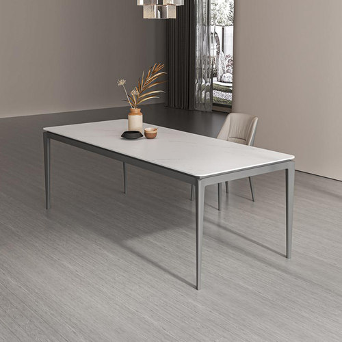 意式极简岩板餐桌椅现代简约小户型家用2023新款德利丰岩板吃饭桌