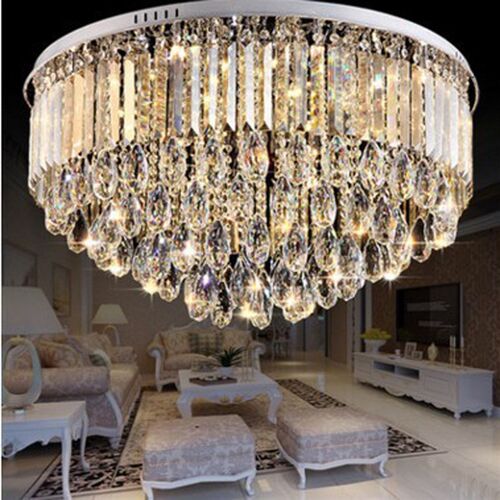 led吸顶灯圆形水晶灯大气客厅灯餐厅卧室书房灯厂家灯饰