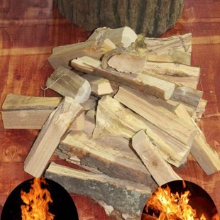 杂木烧烤露营木柴干柴壁炉干柴火取暖木柴