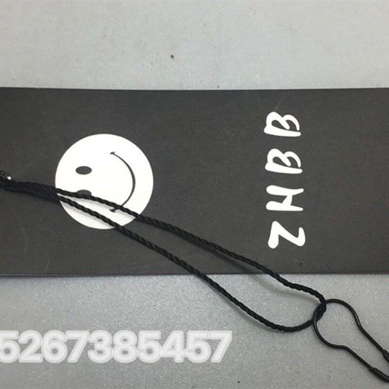 吊牌绳子 小别针 服装吊绳定做 黑色铜葫芦别针线 吊粒手穿针绳图片