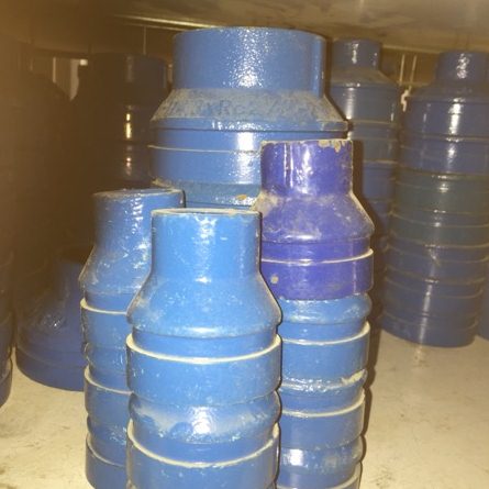 蓝色沟槽丝扣弯头 给水沟槽卡箍大小头 58变25变65变80变100沟槽