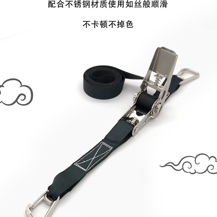 小型304不锈钢棘轮拉紧器紧绳器捆绑带双钩行李架货物直销包邮