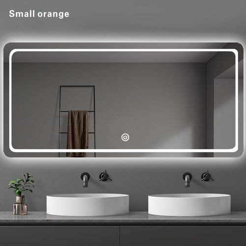 卫生间智能浴室镜LED简约挂墙式带灯防雾洗漱台方镜化妆镜卫浴镜