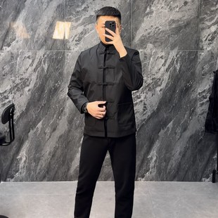 春季盘扣唐装中国风复古休闲立领新款男士夹克外套男装中式上衣男