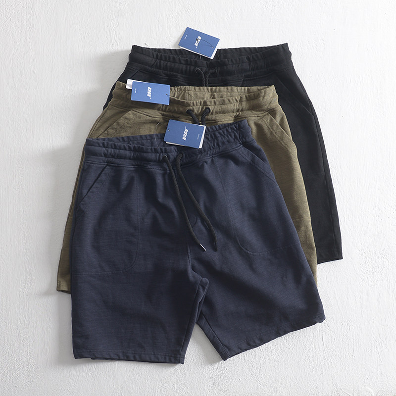 纯棉5分裤男毛圈休闲裤宽松沙滩裤休闲短裤男夏外穿运动五分裤潮,男装,休闲裤,淘宝优惠券,粉丝福利购,淘宝优惠卷