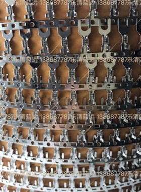 3.2插型叉形连绕端子Y型U型连带插片镀锡0.4厚度10000只/卷横连带