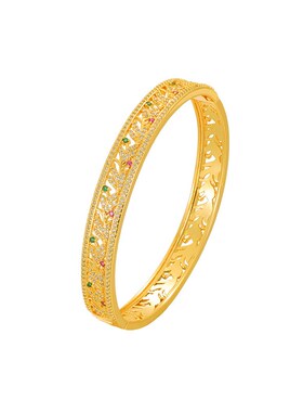 新品镂空雕花手镯多色锆石花藤手饰女款精美轻奢百搭排钻饰品